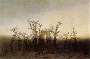 Abbey under Oak Trees, Caspar David Friedrich